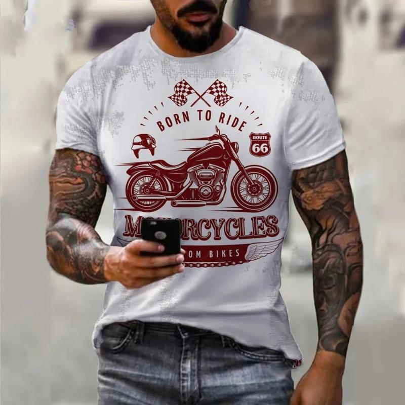 Мужская футболка с 3D мотоциклетным принтом, трендовая винтажная одежда в стиле хип-хоп, футболка для гонок на мотоциклах, пиджак для верховой езды на открытом воздухе XXXL белый