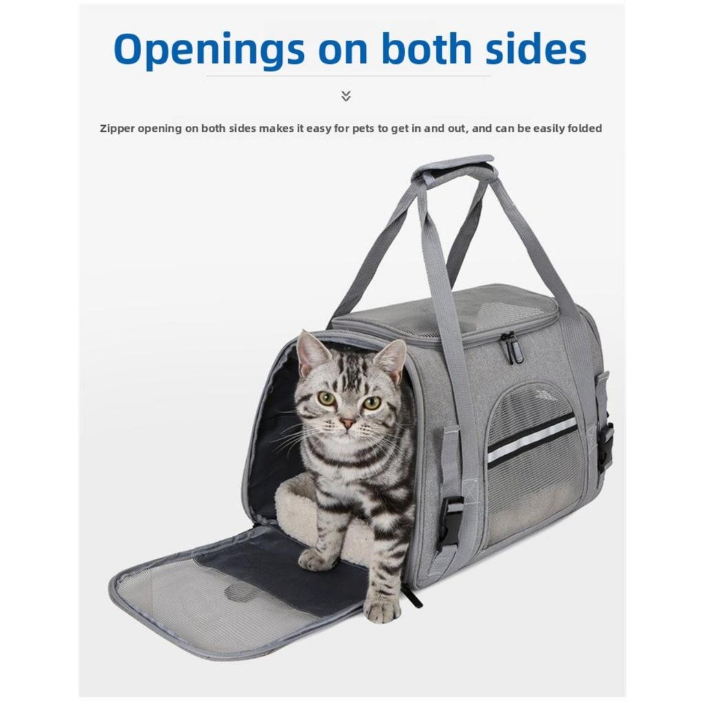 Portable Portable Cat Bag for Outdoor Use, Transparent, Breathable, Foldable Pet Bag That Can Be Diagonally Crossed, Car Cat and Dog Bag
