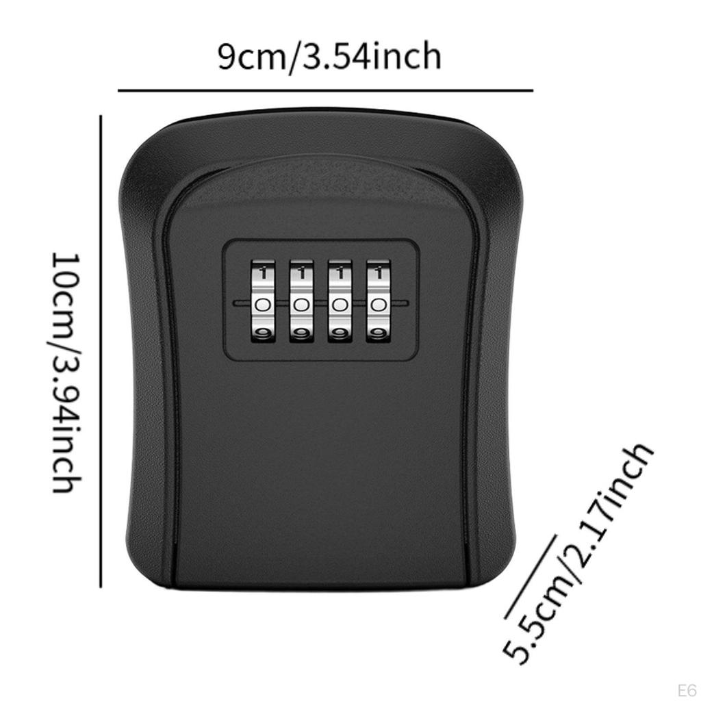 Key Lock Box Combination Lockbox 4 Digit Code Resettable Spare Storage Password for