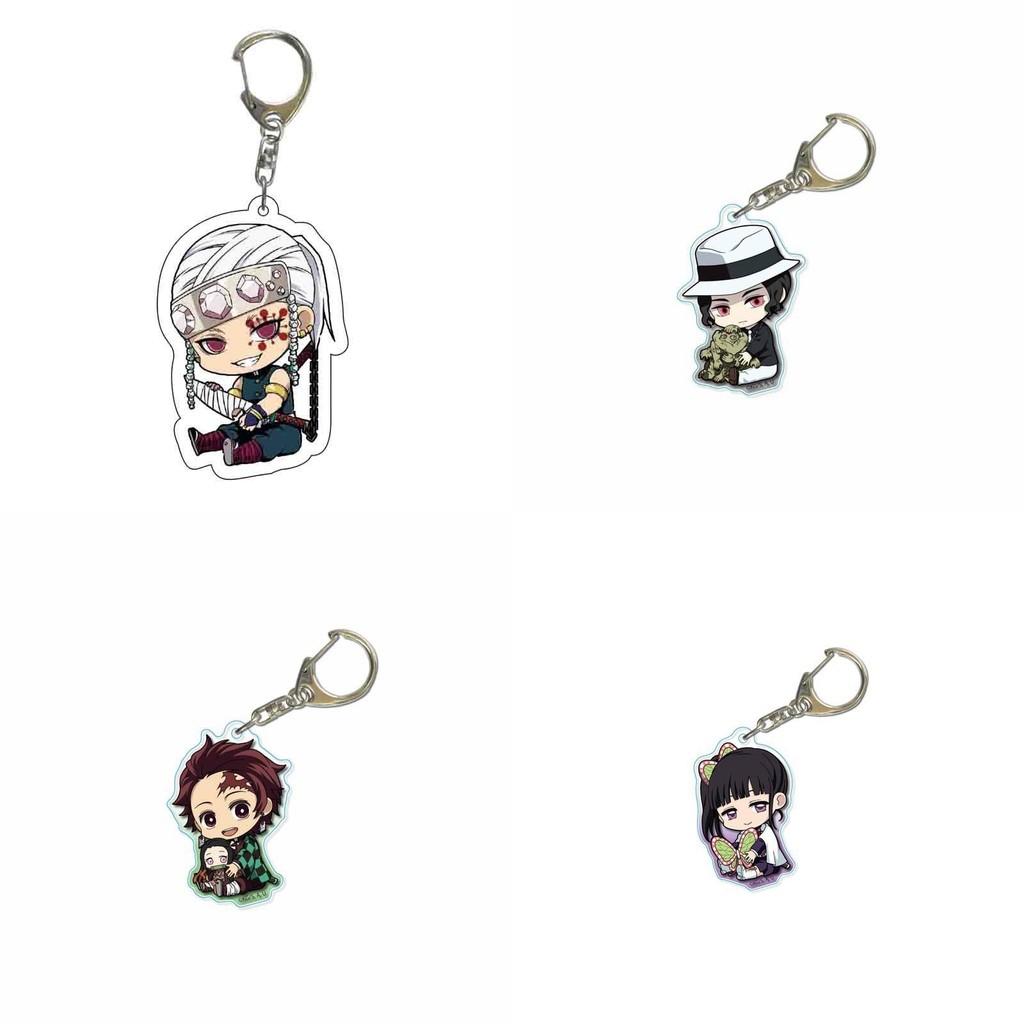 Unisex Demon Slayer Anime Cartoon Character Acrylic Keychain Bag Pendant Accessories Handmade Quality