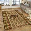 Ancient Egyptian Mythological Ideographic Sign Symbols Carpet Rug for Home Living Room Bedroom Sofa Doormat Decor,Non-slip Mat