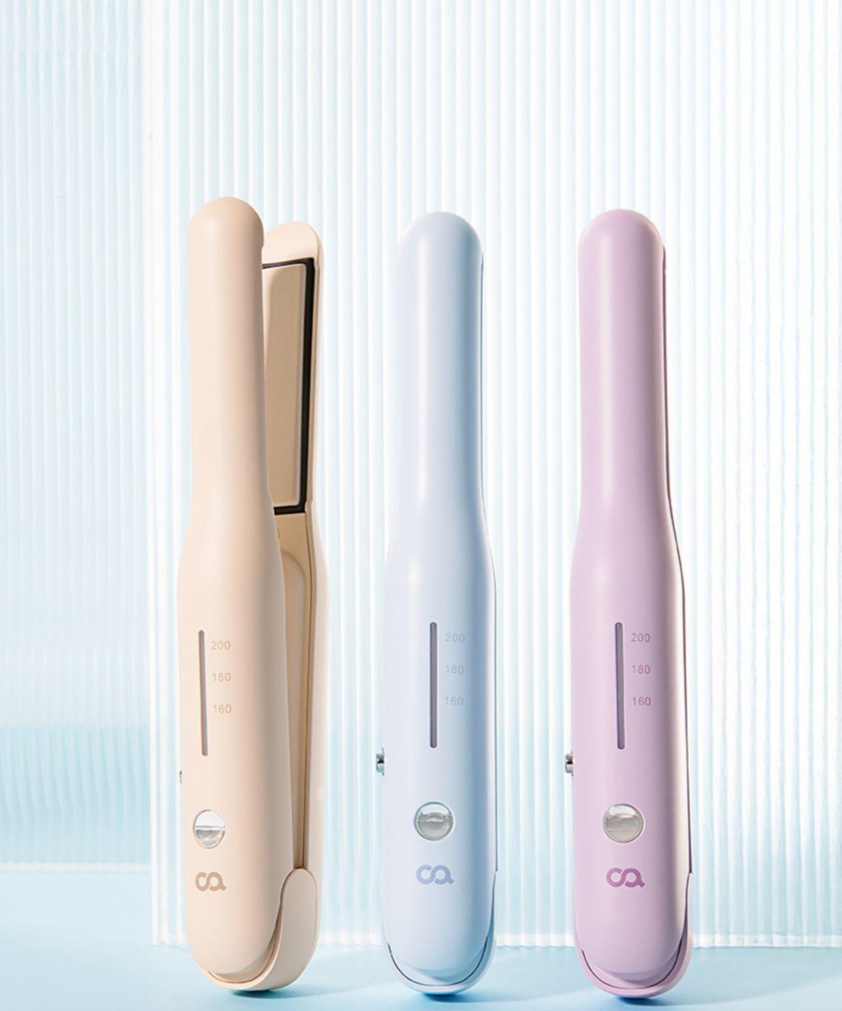 Cordless Hair Iron Mini Portable Purple
