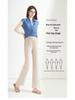 High Waist Elastic Mermaid Flare Pants - 2026 Summer Fashion Women's Slit Casual Cropped Trousers