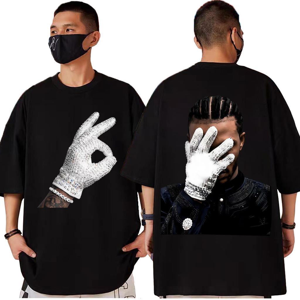 T-shirt Grafiche Double Sided Rapper Drake Iceman Moda Vintage Manica Corta Uomo Donna Casual Larga Cotone T-shirt