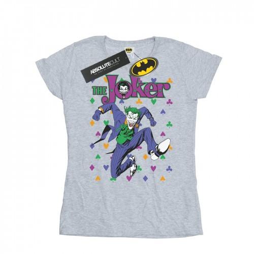 

DC Comics Womens/Ladies Batman Joker Cards Jump Cotton T-Shirt XXL білий