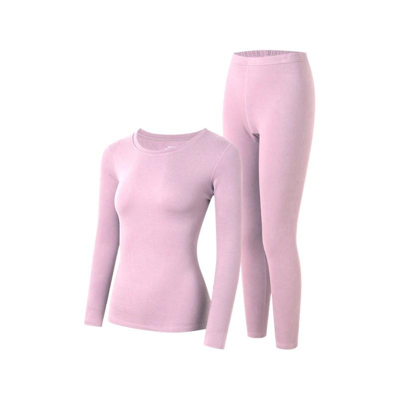 Mens Womens Cotton Thermal Underwear Set Fleece Lined Warm Base Layer Top Bottom Winter