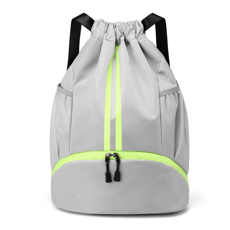 Sportbeutel mit Kordelzug und Nass- und Trockenfächern für Basketball, Fußball, Schwimmen - Unisex Leichter Rucksack
