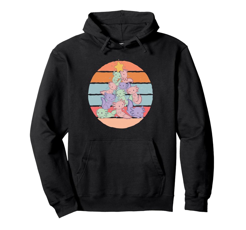 Süßer Axolotl Weihnachtsbaum Salamander Axolotl-Enthusiast Hoodie