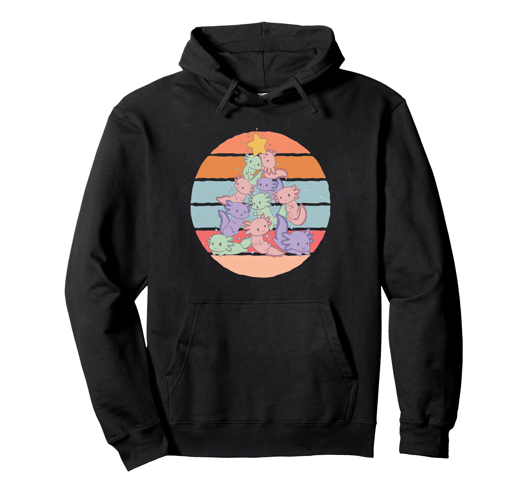 Cute axolotl Christmas tree salamander axolotl enthusiast hoodie
