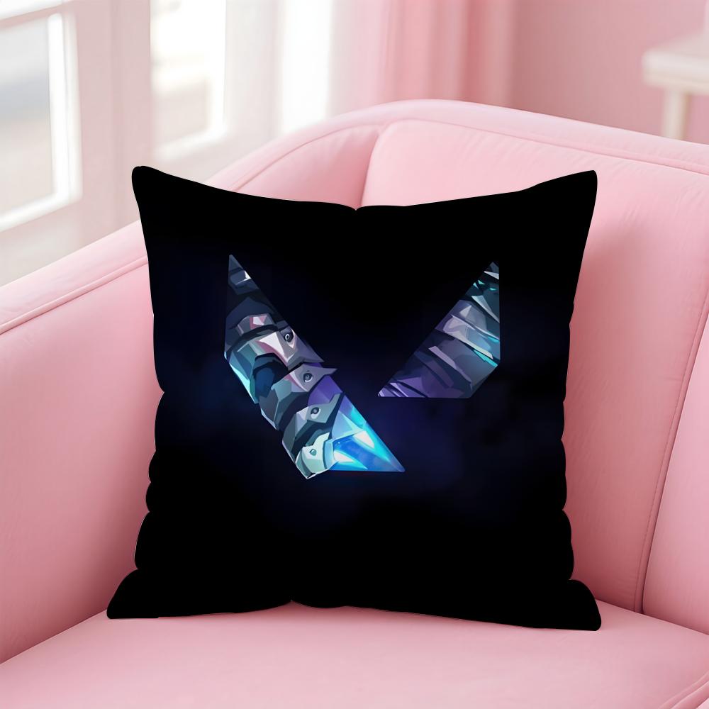 game tactical VVALORANT Cushion Cover Pillow Case Soft Friendly Fabric  Concealed Zipper