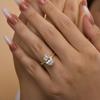 Copper Luxury Sparkling 18CT Zircon Engagement Ring Wedding Band Ideal For Women Promise Eternity Ring Fine Jewellery Gift