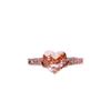 Rose Gold-Plated S925 Sterling Silver Heart Ring for Women - Fashion Jewelry
