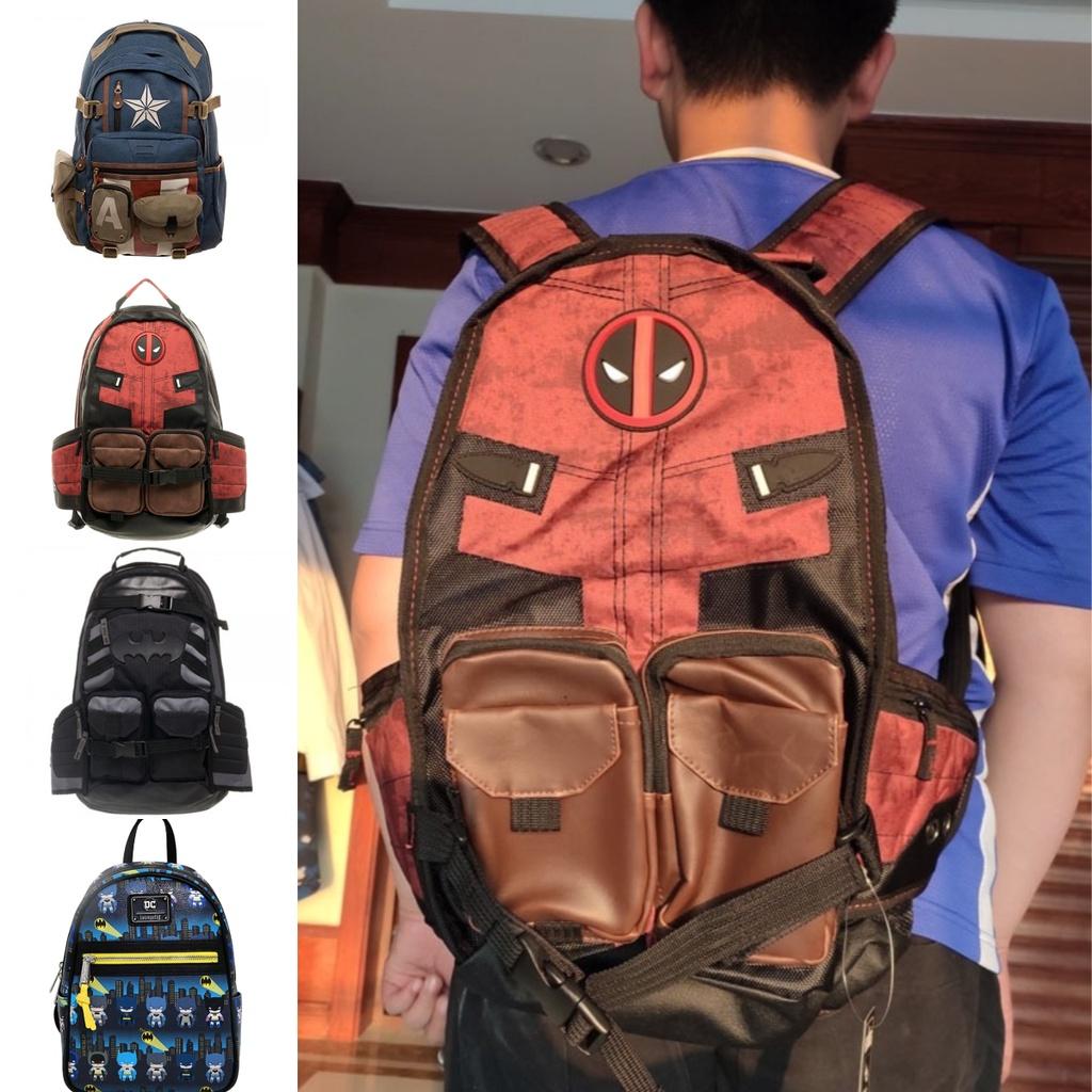 Marvel New Deadpool Backpack Breathable And Durable Travel Bag For Avengers And Batman Fans