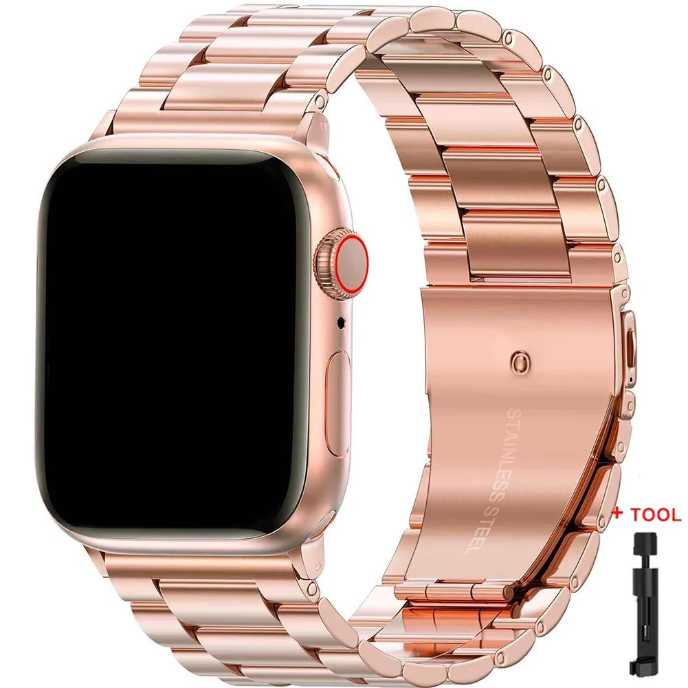 Stainless Steel Strap for Apple Watch Ultra 3/2 Band 46mm 49mm 40mm 44mm 42mm 41mm 45mm Bracelet IWatch Series 11 10 9 8 7 SE 6