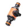 Garden Hose Connector Coupling with Shut-off Valves Switch Water Pipe Quick Joint Connection for Watering Irrigation 2x
