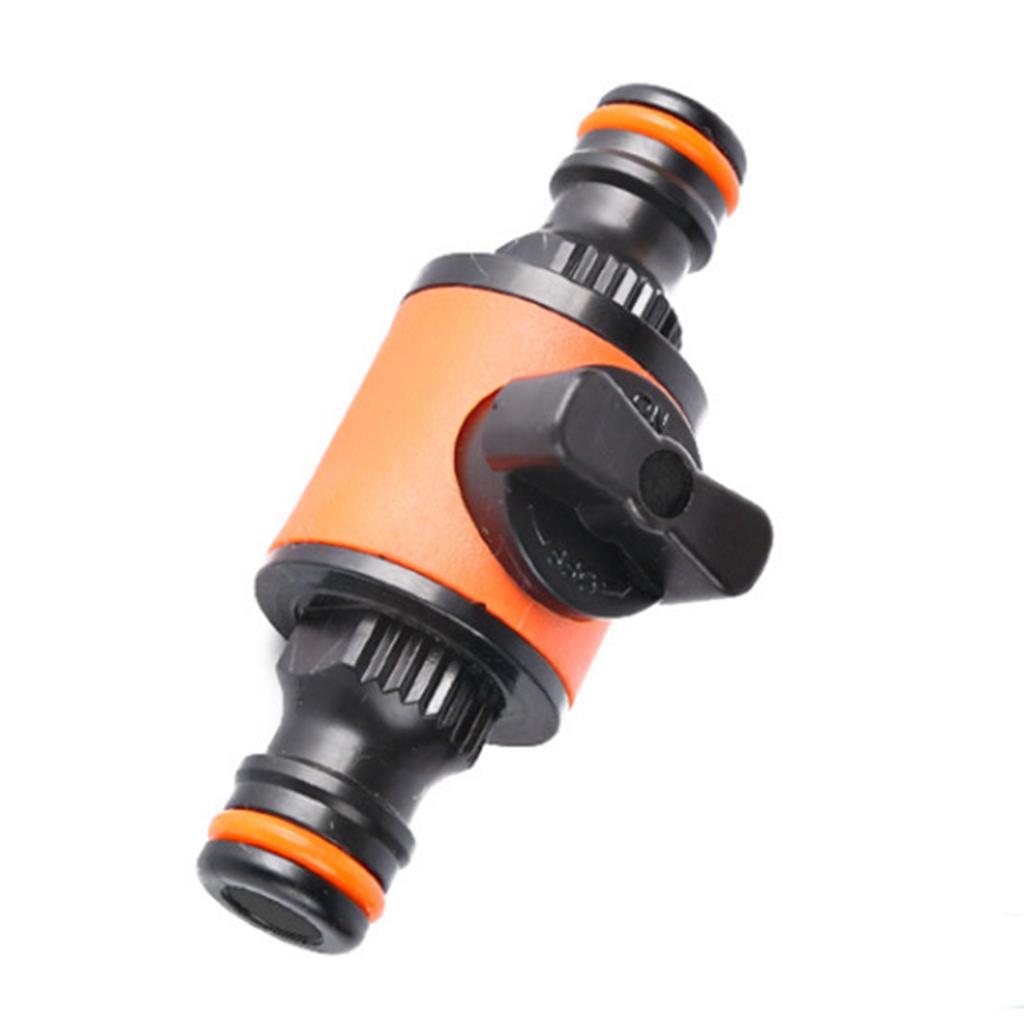Garden Hose Connector Coupling with Shut-off Valves Switch Water Pipe Quick Joint Connection for Watering Irrigation 2x