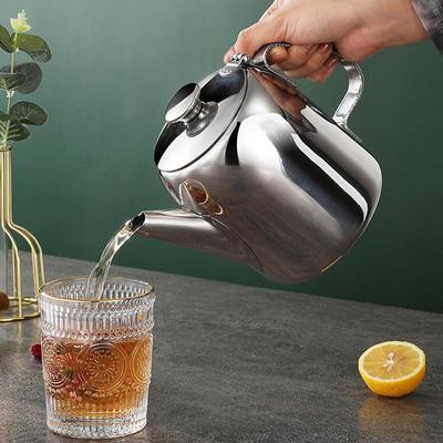 Stainless Steel Teapot & Kettle with Filter for Tea and Water - Durable for Home & Commercial Use, Available In 20/32/48/70 Oz Sizes