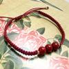 Samsimhong Red Lucky Bracelet A5 Wish Bracelet Adjustable Length Knot