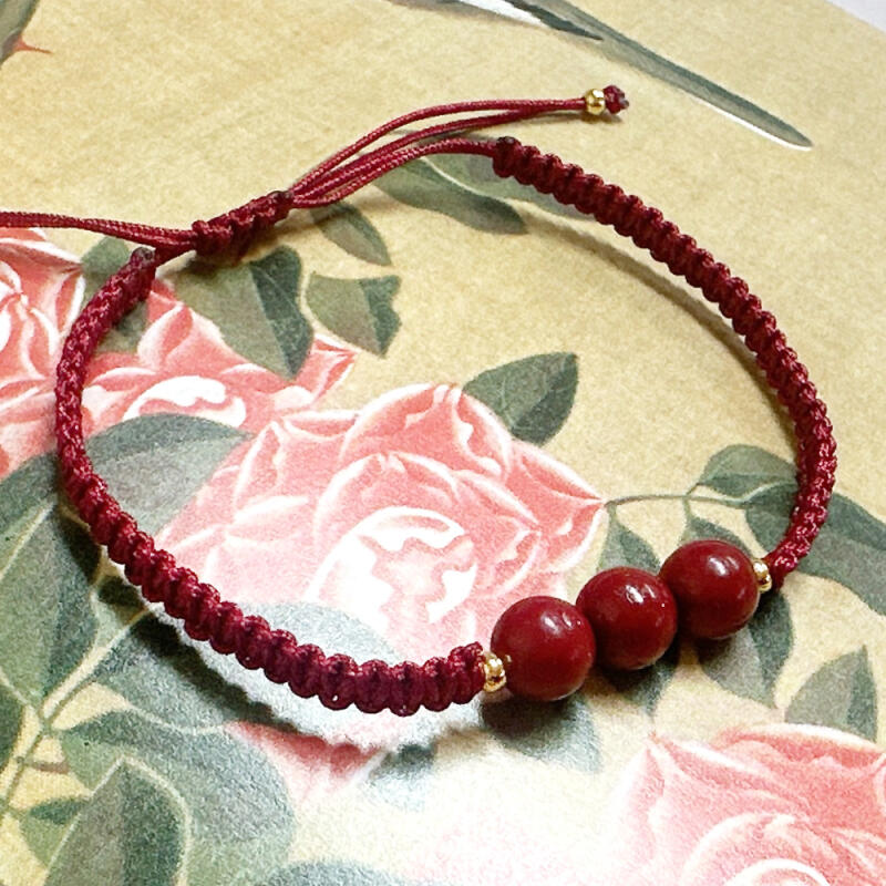 Samsimhong Red Lucky Bracelet A5 Wish Bracelet Adjustable Length Knot