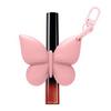 Lippenstifthalter mit elastischer Silikontasche Schlüsselanhänger Schmetterlingsform Lippenstift-Träger für dünne Lippenbalsam- und Lipgloss-Tuben