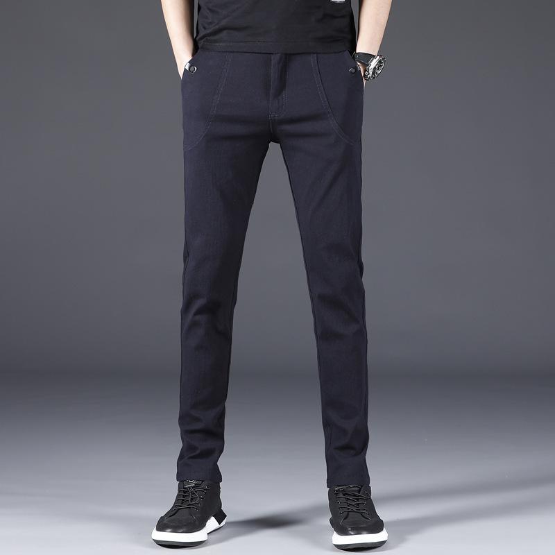 Men's casual pants summer thin trendy brand loose straight pants new men's elastic breathable sports pants