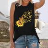 Women Summer Printing Sleeveless Shirt Casual Tank Tunic Tops Blouse