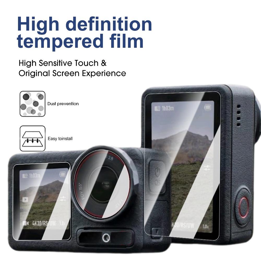 For DJI Osmo Action 5Pro 4 3 Tempered Glass Screen Protector Lens Cover Cap Bags Case for DJI Action 3 /4/5Pro Protective Kits