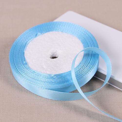 

3/6/10/12/15/20/25/38/50/76MM Sky Blue Satin Ribbons for Wedding Xmas Party Decorations DIY Bow Craft Ribbon Card Gifts Wrapping 6mm