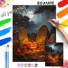 Digital Halloween Pumpkin Moon Oil Painting Art Coloring Painting Handmade Diy Home Decoration Painting