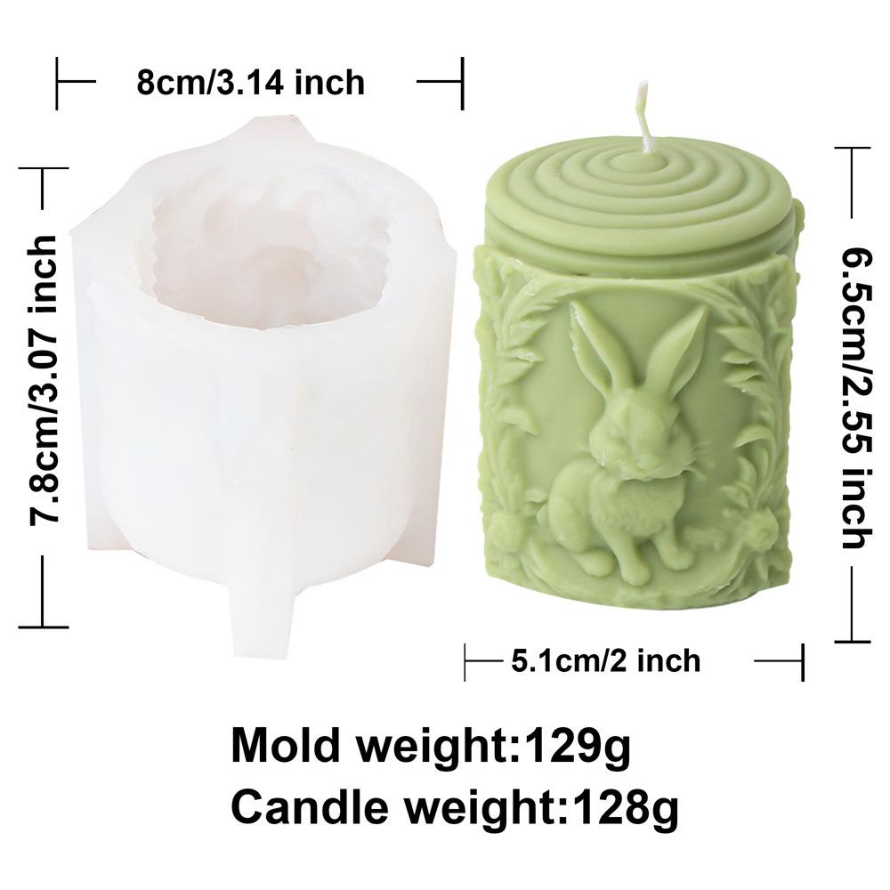 

Carrot Rabbit Cylindrical Candle Silicone Mold Easter Rabbit Relief Cylinder Resin Silicone Mould Rabbit Statue Gypsum Molds