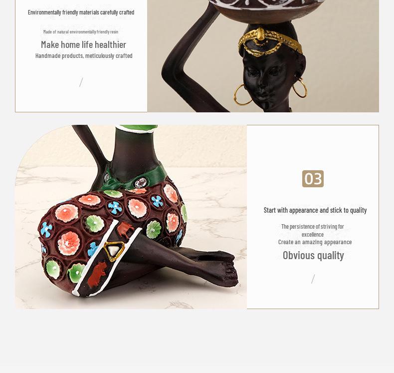 Nordisches Kerzenständer-Ornament aus schwarzem Kunstharz für die Heimdekoration