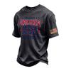 Men's Vintage Washed Crew Neck Short Sleeve T Shirt America 250 Years of Freedom Independence Day Graphic Tee Casual Fit