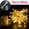 LED-Feen-Lichterkette, 7 Farben, batteriebetrieben, für den Außenbereich, wasserdicht, LED-Lichterkette, Weihnachten, Geburtstag, Zuhause, Party, Dekoration, Lampe