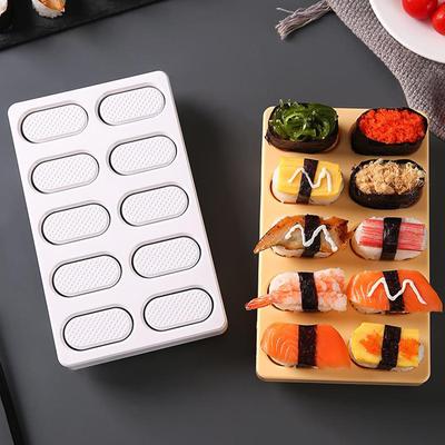 Sushi-Pressform Rechteckig Musubi-Hersteller Presse 10 in 1 Mini Japanische Onigiri Sushi Nigiri Reiskugelform DIY Sushi-Hersteller-Kit
