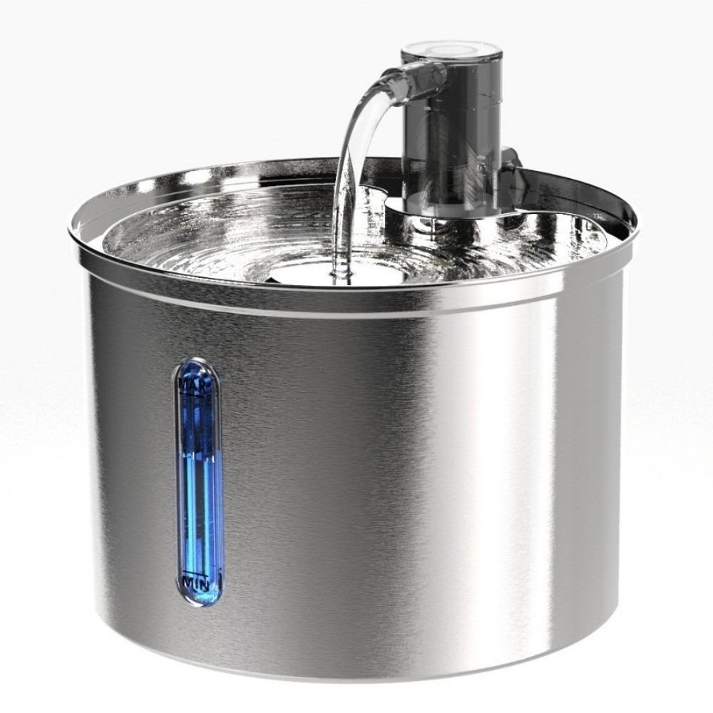 Neue 3L Haustier-Wasserfontäne Große Kapazität Automatischer Wasserspender Effiziente Filtration Edelstahl-Katzenfutterspender Für Hund Katze