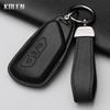 Genuine Leather Auto Key Fob Cover Case Housing Fit For Vw Volkswagen Golf 8 Skoda Octavia A8 Seat Leon Mk4 Protected Remote Key Ring Bag