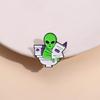 Collectible Alien Newspaper Reader Pin Alien Badge Pin Alloy Material for Daily