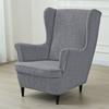 1 Set Jacquard Wing Chair Cover Spandex Wingback Chair Covers Sofa Covers Armchair Slipcover with Seat Cushion Cover Home Decor