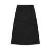 Original Woven Mid-Rise Solid Casual Long Skirt Women Skirts F11W629314F-BK