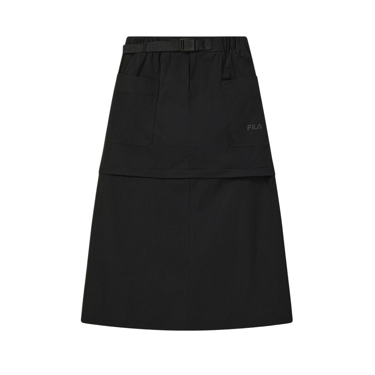 

Fila Original Woven Mid-Rise Solid Casual Long Skirt Women skirts F11W629314F-BK S