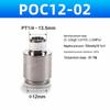 Yadake Pneumatic Tube Quick Connect Fitting with Male Thread (POC/BPOC-4/6/8/10/12-M5-1-2)
