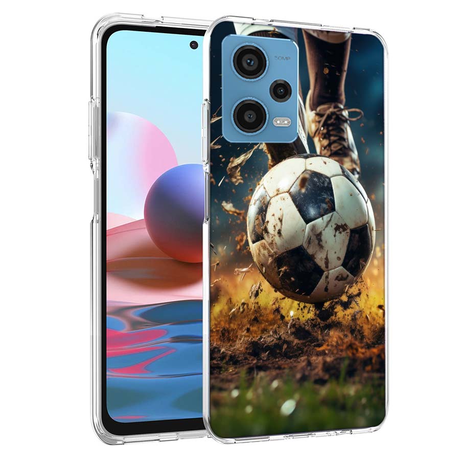 Football Field Phone Case For Redmi Note 13 12 14 15 Pro Plus 13R 11 11T 11E 11S 10 Pro 10S 9 9S Cover Cell Clear TPU Capa Cases