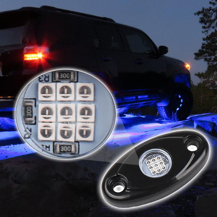 4/8Pods Universal 9LED Rock Light Flood Beam LED Light 4x4 For Jeep Wrangler Off-Road Under Wheel Light Led Neon Lights