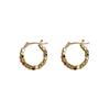 2022 Trendy Korean Bean Metal Hoop Earrings - Hot Celebrity Style for Women