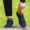 Mesh Men's Shoes Summer New Breathable Lightweight Soft-soled Casual Shoes Blue Outdoor Trend Simple Sports Shoes