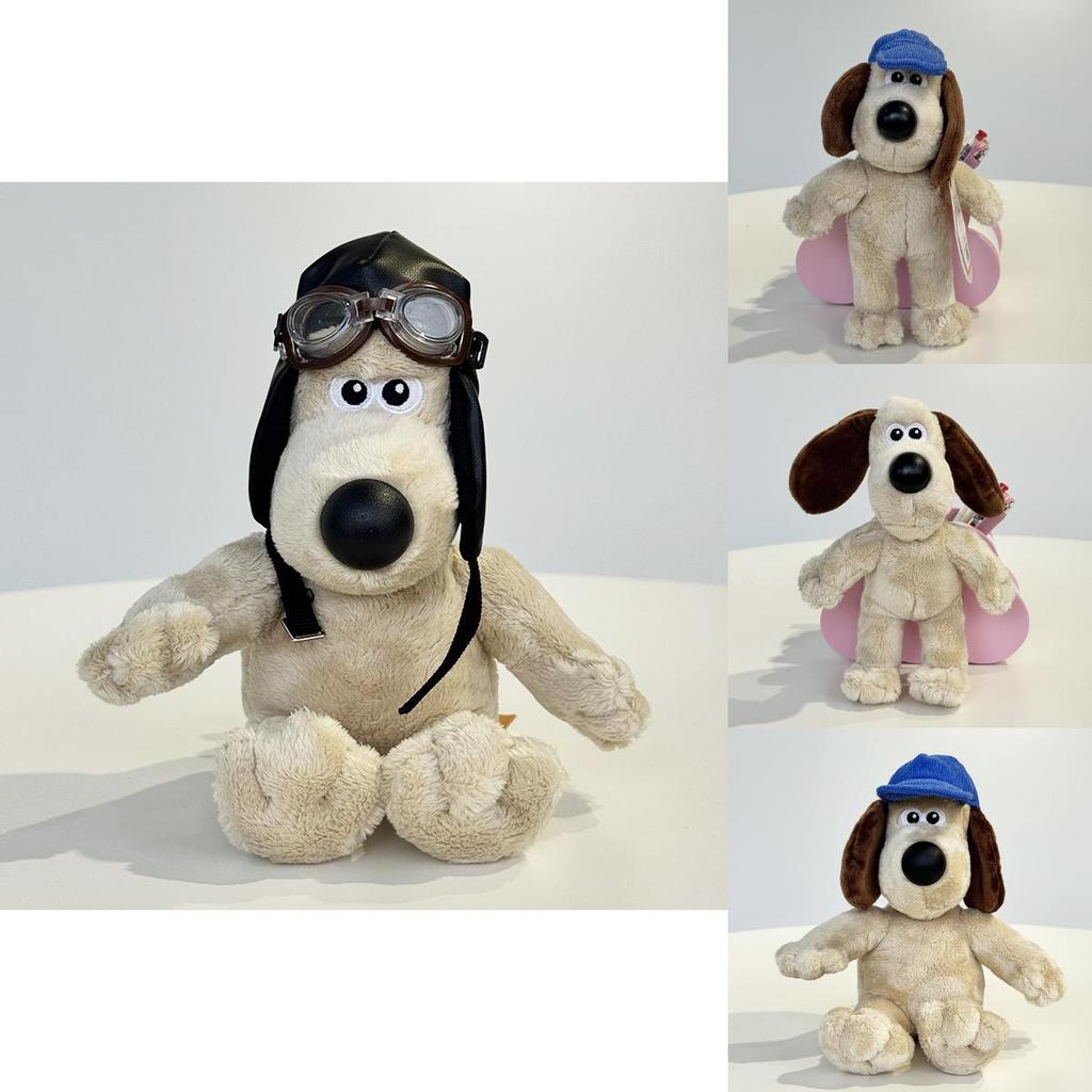 Wallace And Gromit Duck Tongue Hat And Motorcycle Hat Puppy Plush Dollfor Kids And Gift Use