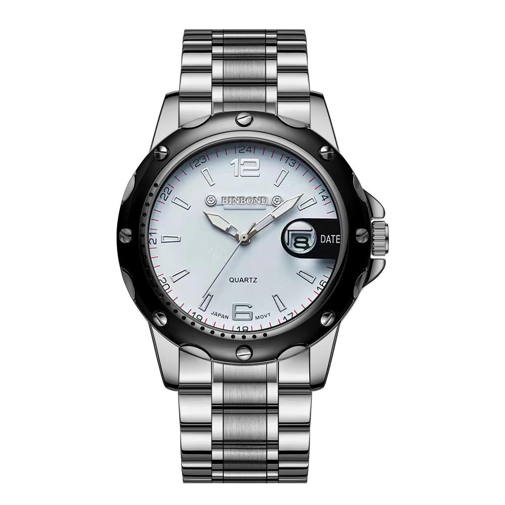 BINBOND Original Brand Accurate Auto Date Men's Watch Durable Quartz Watches For Men Luxury Luminous Waterproof Casual Reloj