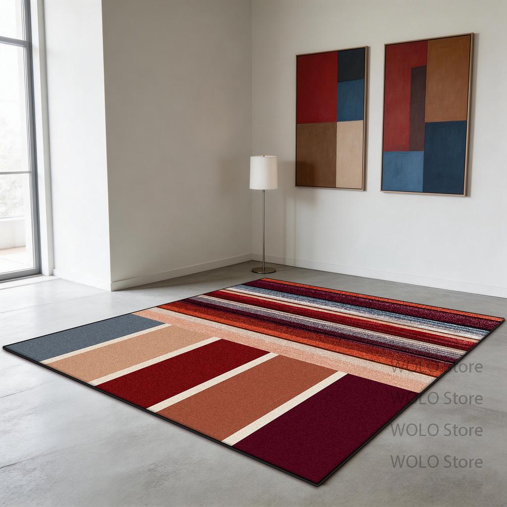 Geometric Modern Carpet Bedroom Decoration Sofa Side Rugs Living Room Easy Cleaning Antiskid Customizable Study Floor Mat Lounge
