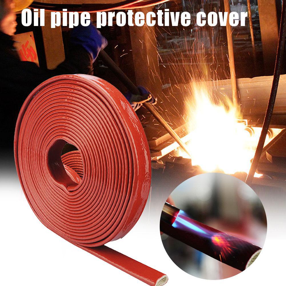 Tubo de Fibra de Vidrio con Recubrimiento de Silicona, Aislamiento Térmico, Escudo Térmico, Protección contra el Fuego, Armadura Térmica, Tubo Engrosado, Tubo con Funda Ignífuga
