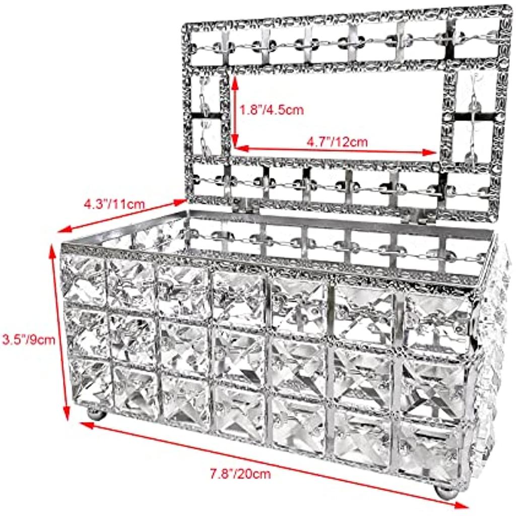 Kristall-Taschentuchbox Haushalt Wohnzimmer Schreibtischzubehör Papierbox zum Herausziehen